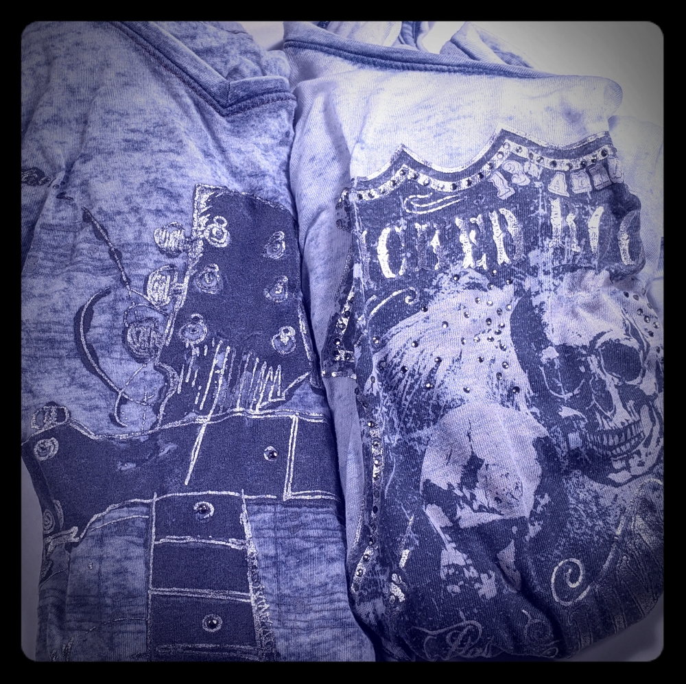 2 Lane Bryant Rock Music Themed Tops 18/20